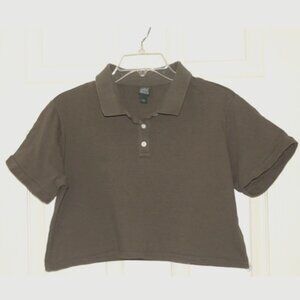 Wild Fable Green Polo Crop Top, Juniors 2X (Women M), Bust: 39"